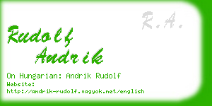 rudolf andrik business card